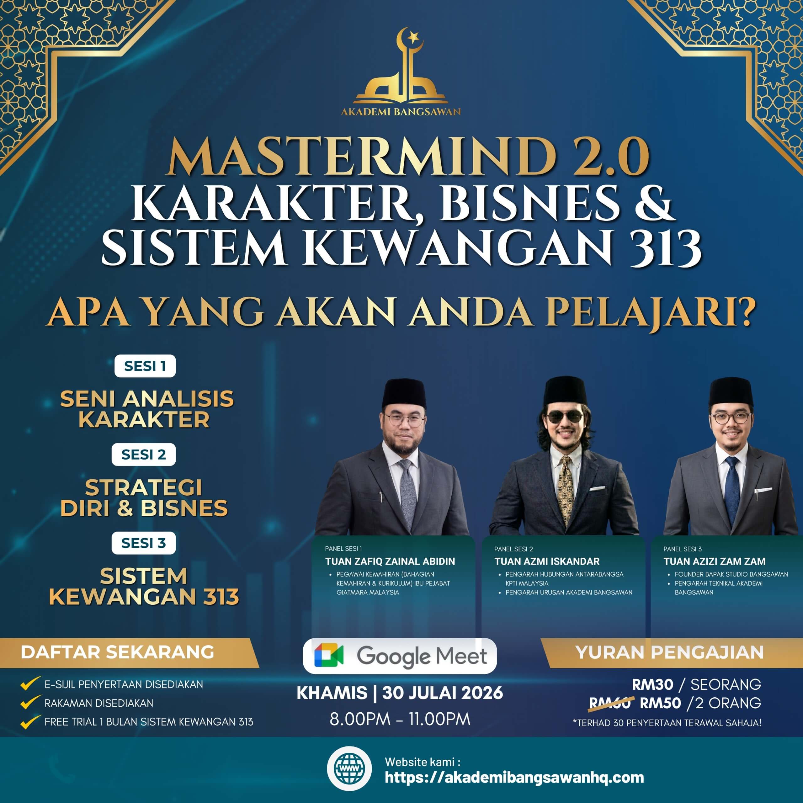 MASTERMIND 2.0: KARAKTER & SISTEM KEWANGAN 313